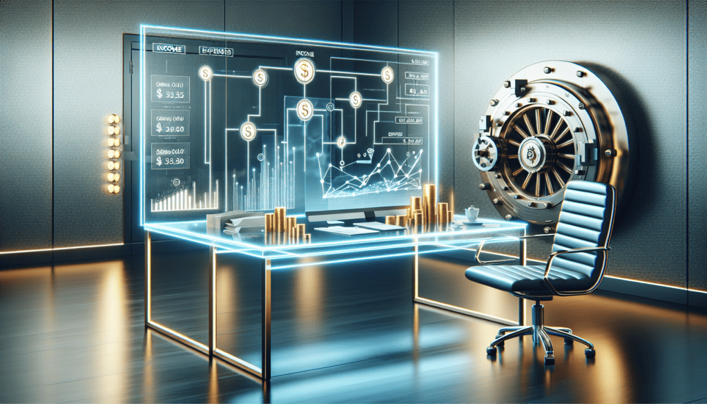 An illustration depicting streamlined financial management with a dedicated business bank account